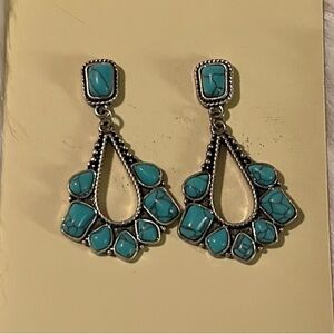 Silver & Turquoise Dangle Earrings